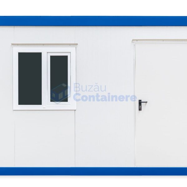container birou buzau 4metri 1geam albastru