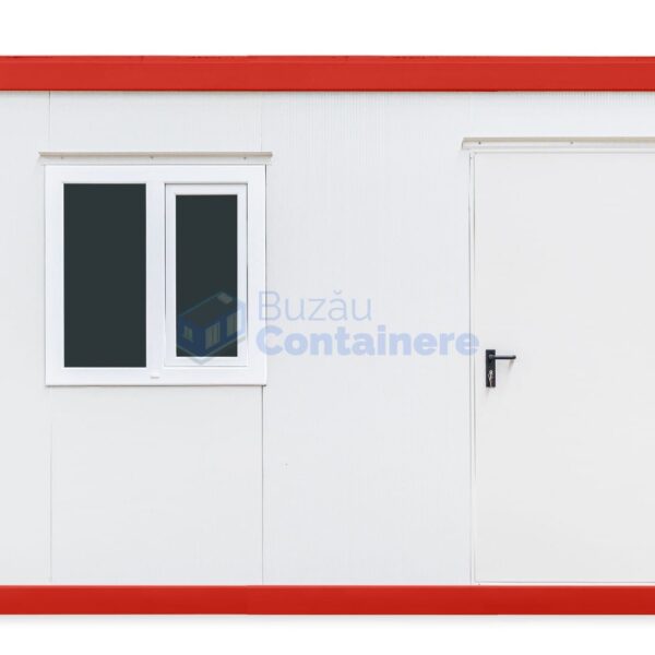 container birou buzau 4metri 1geam rosu