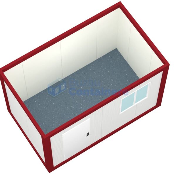 container birou buzau 4metri 1geam rosu1