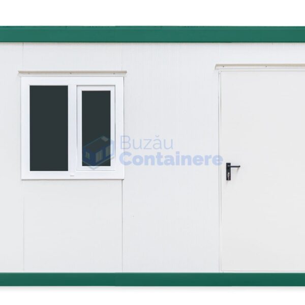 container birou buzau 4metri 1geam verde
