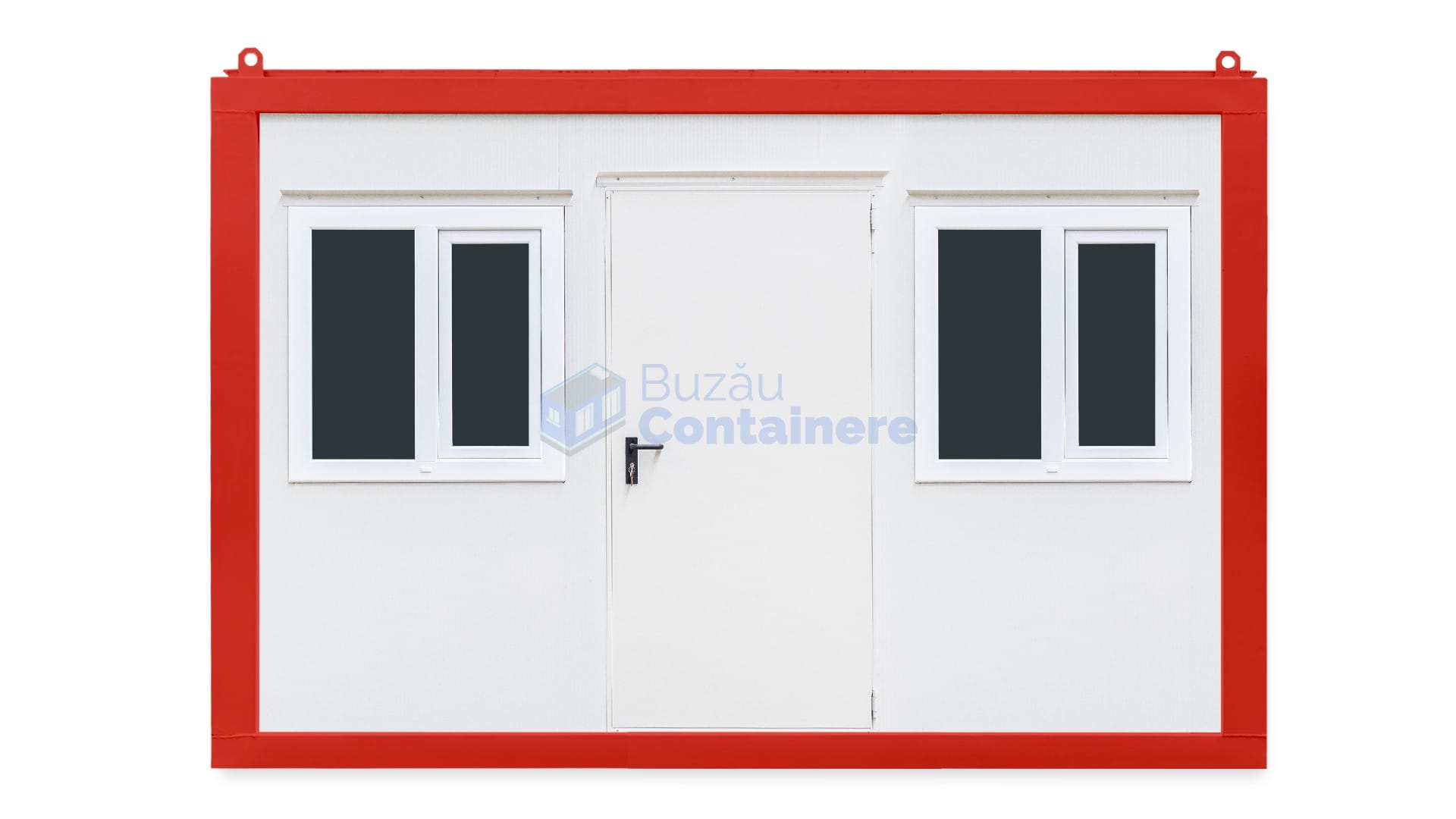 container birou buzau 4metri 2geamuri rosu