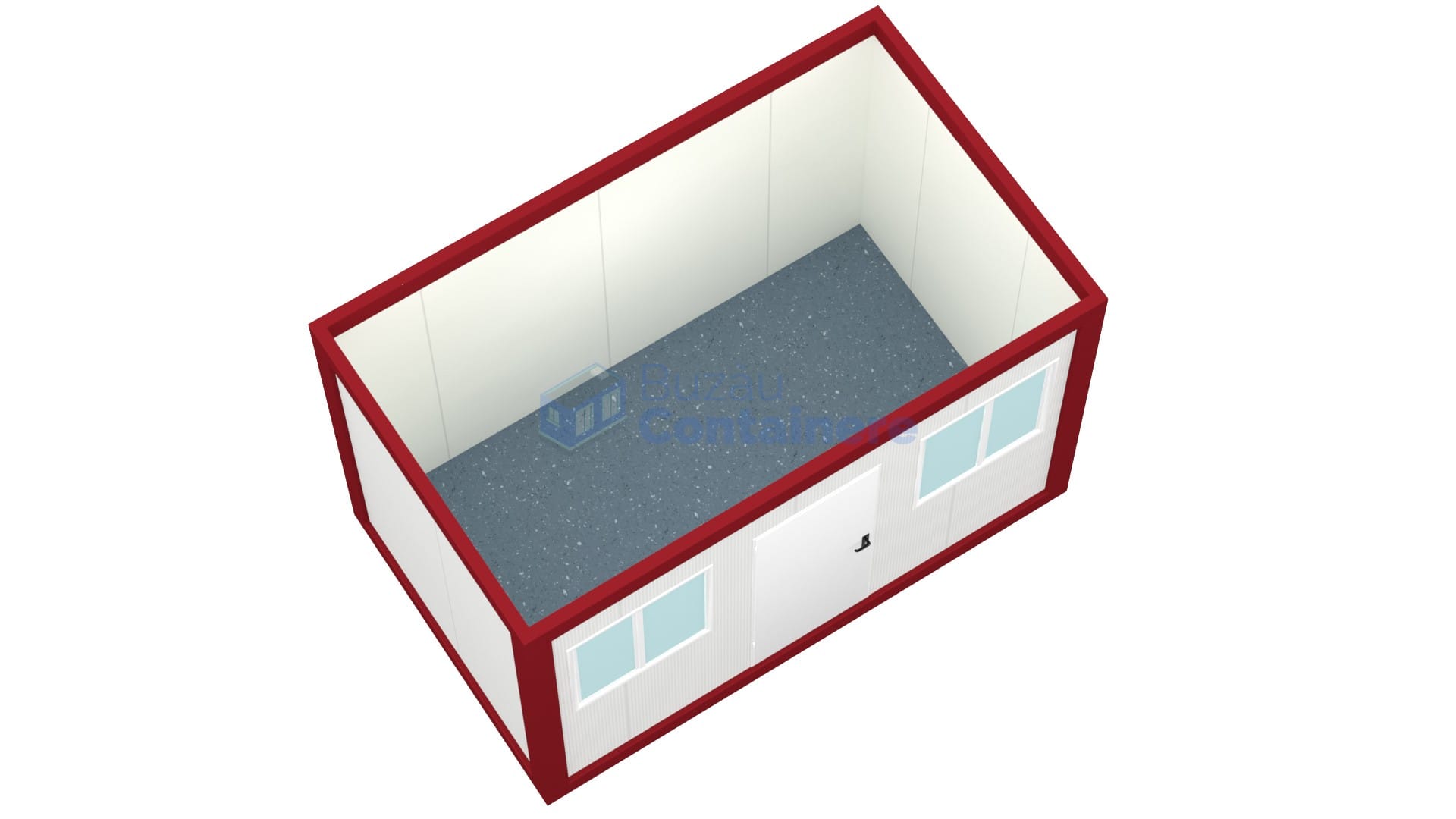 container birou buzau 4metri 2geamuri rosu2