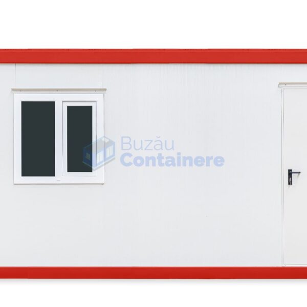 container birou buzau 6metri 1geam rosu