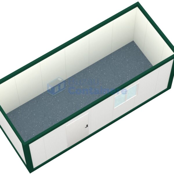 container birou buzau 6metri 1geam verde2