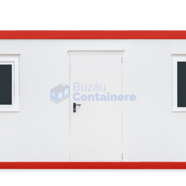 container birou buzau 6metri 2geamuri rosu