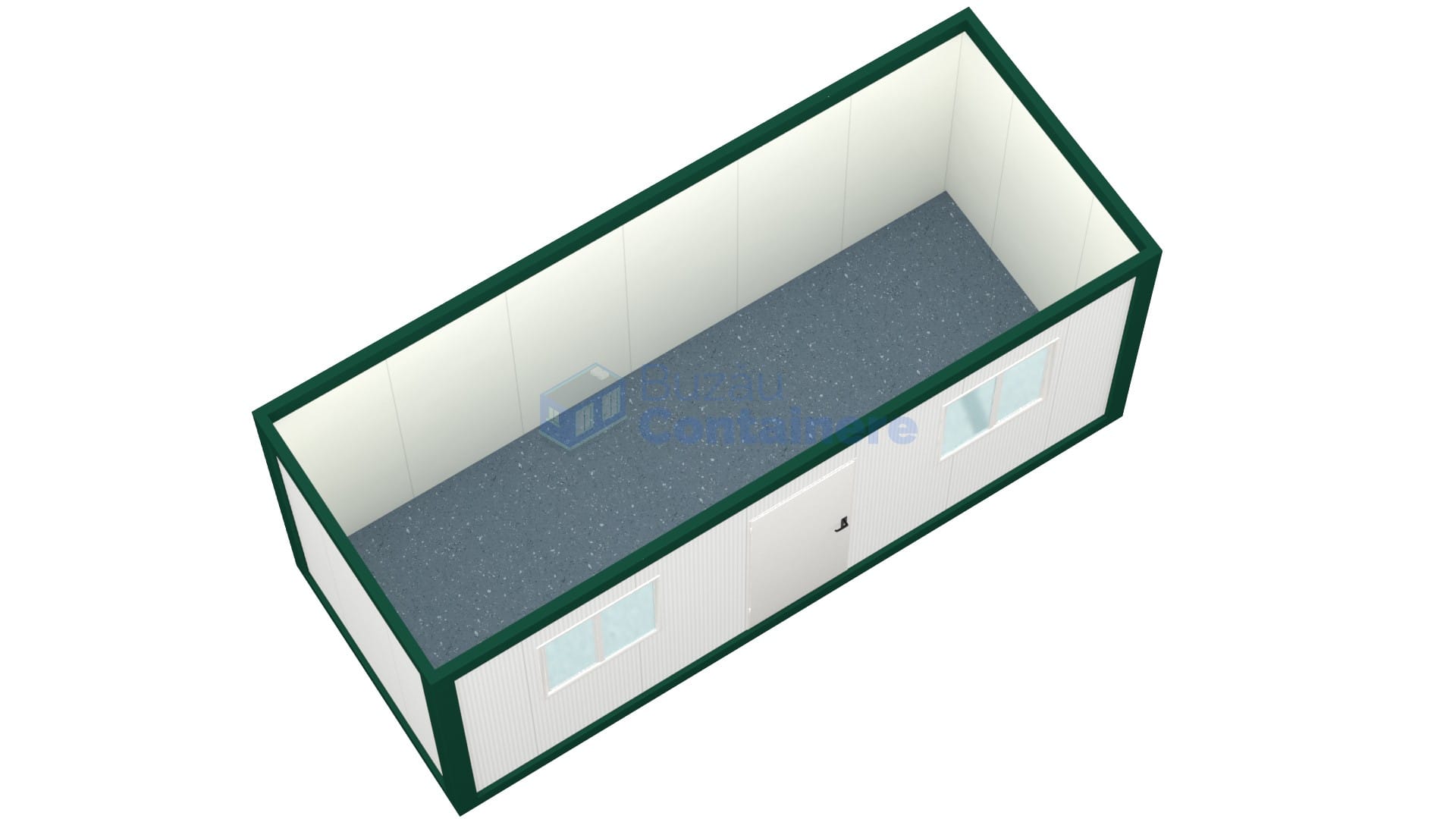 container birou buzau 6metri 2geamuri verde2