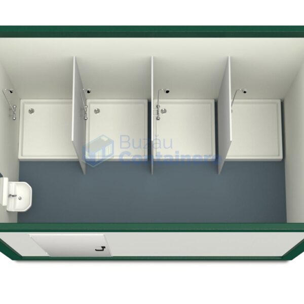 container sanitar buzau 4metri 4dusuri verde