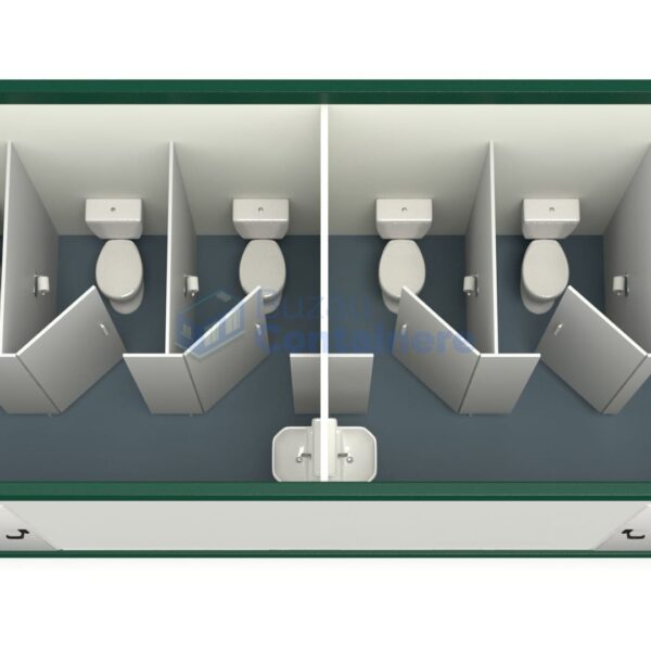 container sanitar buzau 6metri 5wc verde